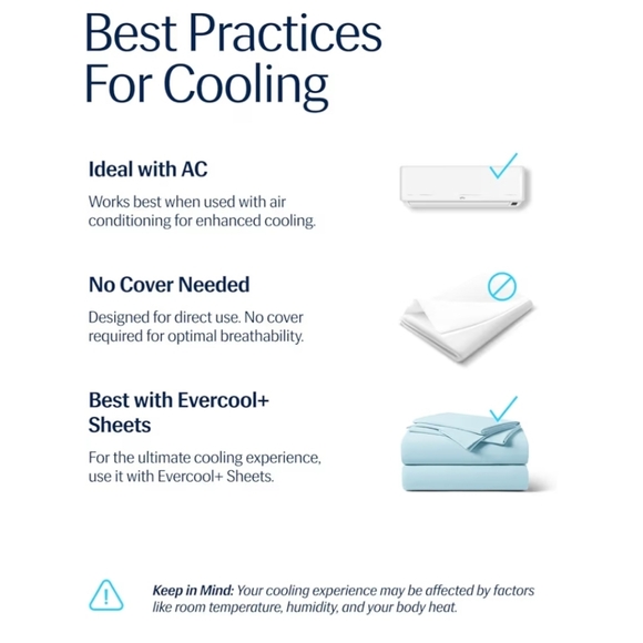 REST Evercool Cooling Comforter Full/Queen 90"x90" Inches Aqua Blue Blanket - Picture 7 of 13